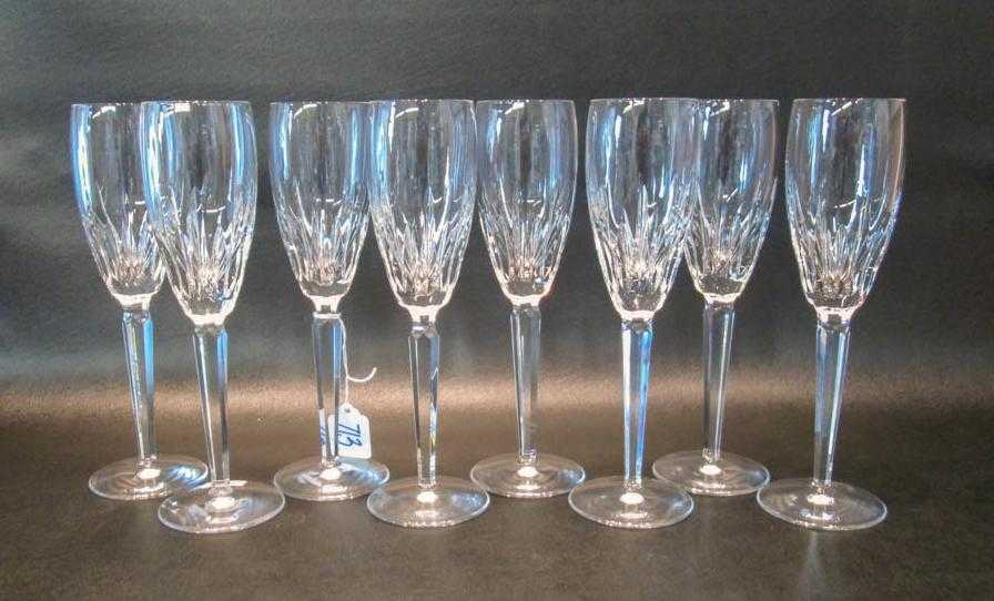 Appraisal: SET OF EIGHT WATERFORD CUT CRYSTAL CHAMPAGNES Wynnewood pattern Height