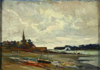 Appraisal: Painting Louis Louis-Eug ne Parturier French - La Baie de