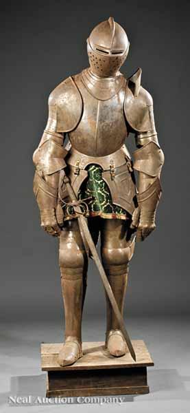 Appraisal: An Antique Continental Suit of Armor late th c fully