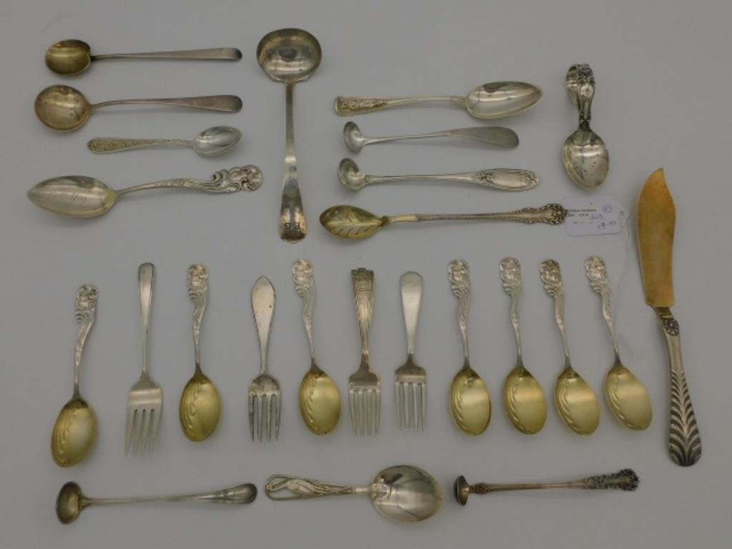 Appraisal: flatware primarily spoons to include spoons by Frank Whiting Marquis