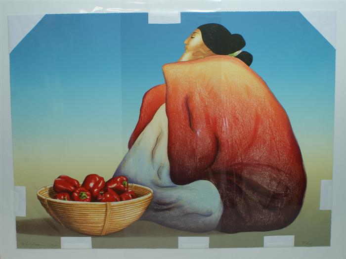 Appraisal: R C Gorman Native American - Lithograph Red Pepper x