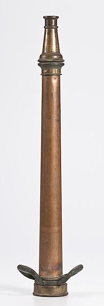 Appraisal: FIREFIGHTING NOZZLE OF BRASS AND COPPER Mid- th century brass