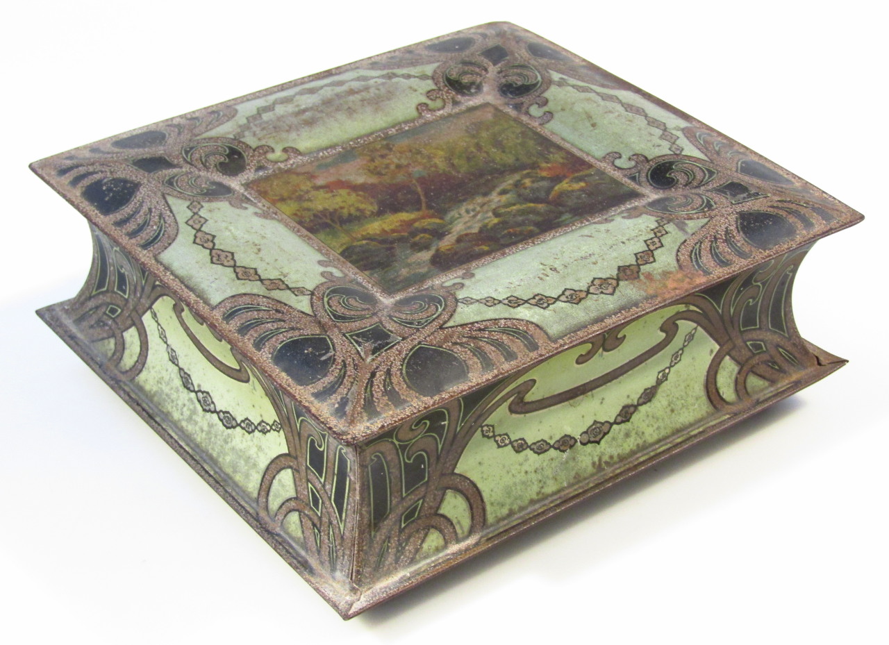 Appraisal: A late thC Henderson's of Edinburgh biscuit tin Art Nouveau