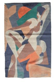 Appraisal: Vintage Modern Rug After Rene Magritte After Rene Magritte Belgian