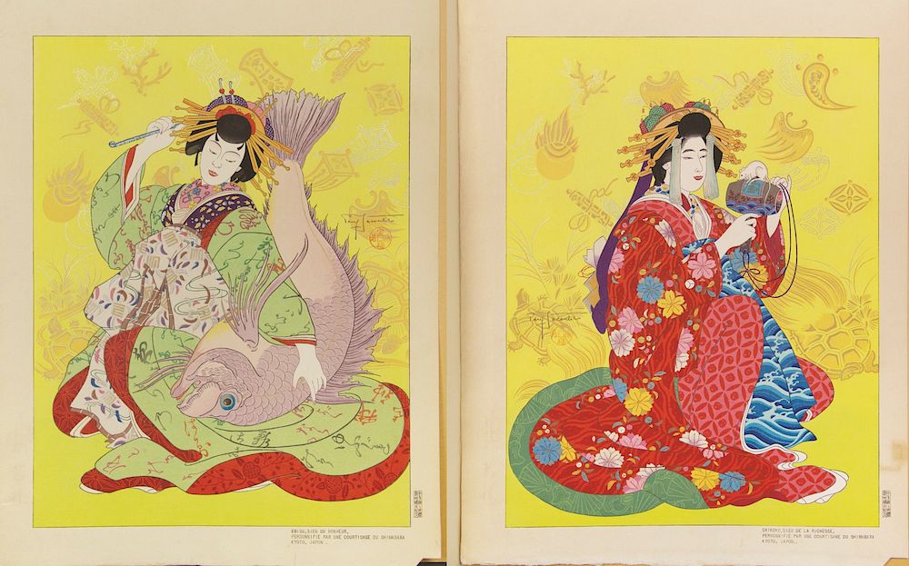 Appraisal: JACOULET Paul French - Daikoku God of Health and Ebisu