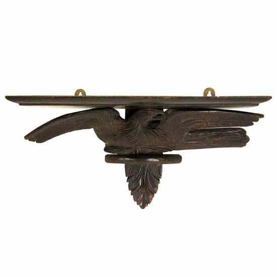 Appraisal: An Anglo Indian William IV Mahogany Eagle Wall Bracket Shelf