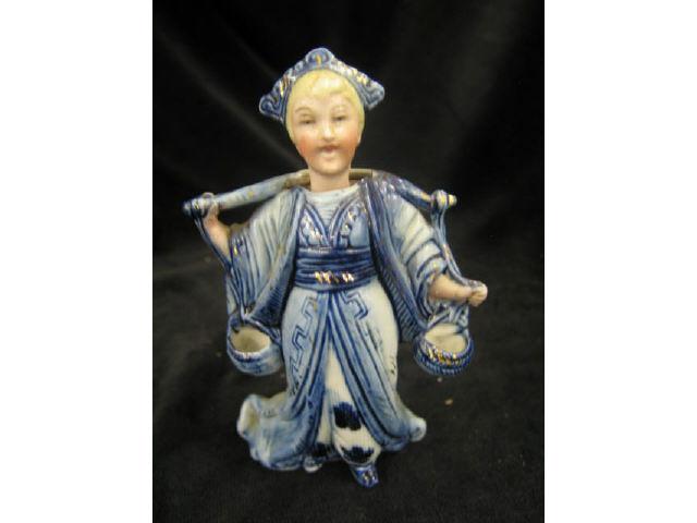 Appraisal: Victorian Porcelain Nodder Figurine Japanese lady with water pails excellent