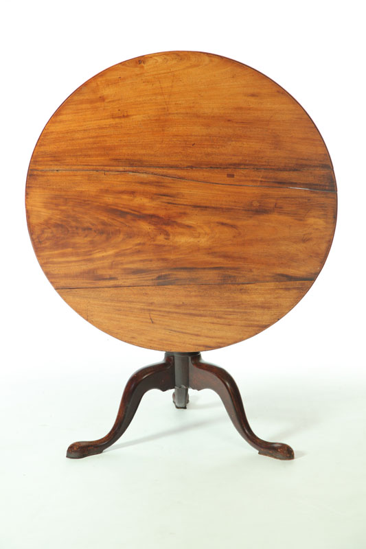 Appraisal: CHIPPENDALE TILT-TOP TEA TABLE Probably American late th century mahogany