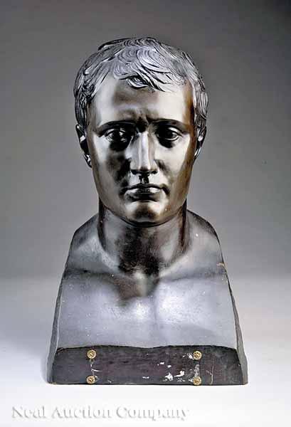 Appraisal: A Continental Bronze Bust of Napoleon th c after Chaudet