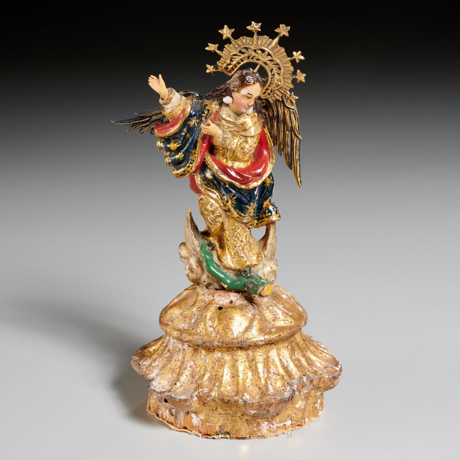 Appraisal: SPANISH COLONIAL FIGURE OF THE VIRGIN OF QUITO th c