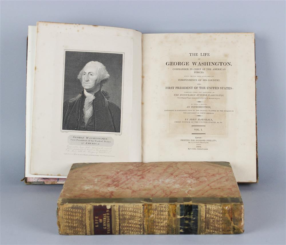 Appraisal: JOHN MARSHALL THE LIFE OF GEORGE WASHINGTON FIRST LONDON EDITION