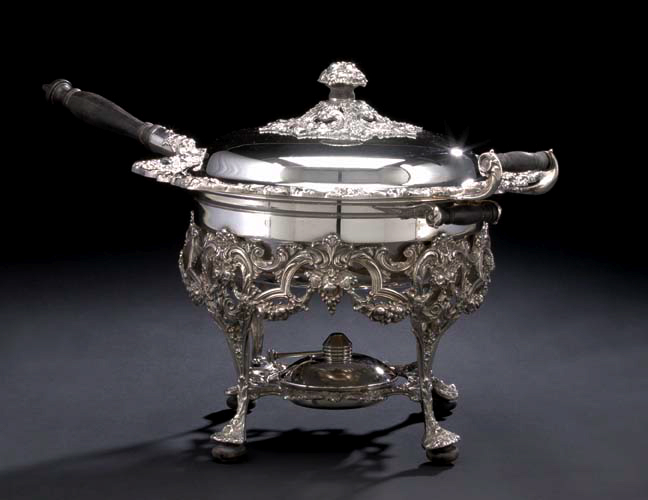 Appraisal: Large and Impressive American Silverplate Five-Piece Chafing Dish Set third