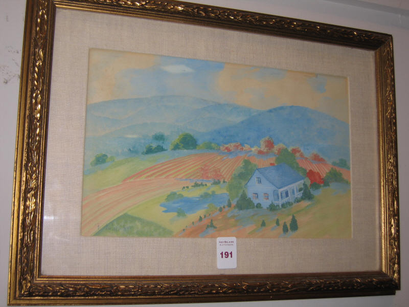 Appraisal: AFTER F NUDERSHER American - Landscape with farm house and