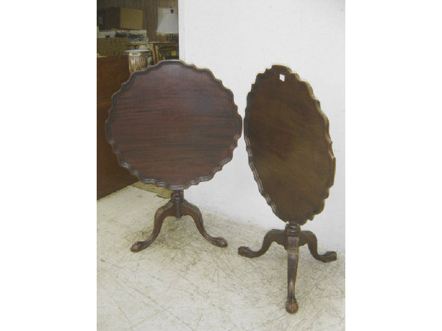 Appraisal: PR PIE CRUST EDGE TILT TOP TABLES