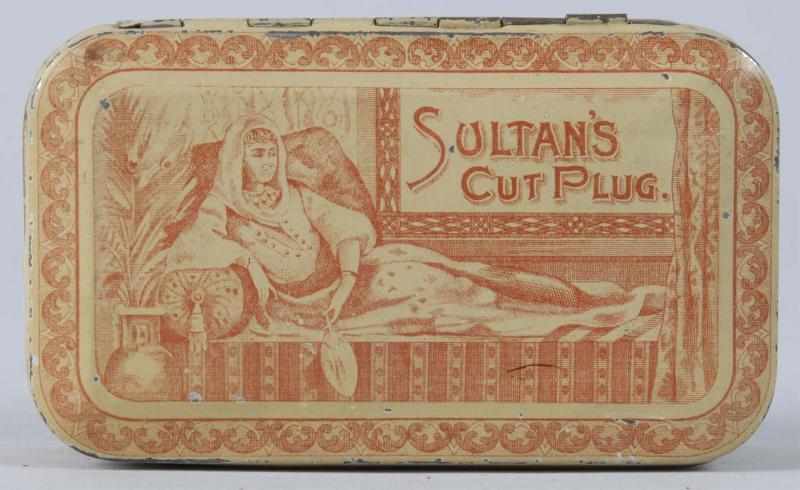 Appraisal: Sultan's Cut Plug Tobacco Tin Description Nice graphics Some minor