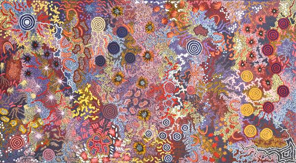 Appraisal: GABRIELLA POSSUM NUNGARRAYI BORN Grandmother's Country Bush Tucker Dreaming acrylic