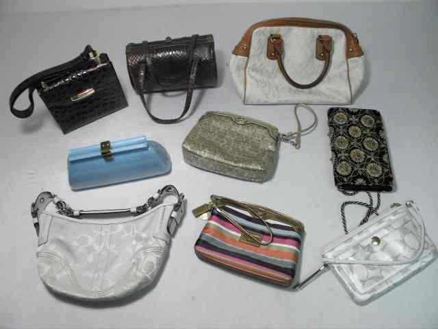 Appraisal: Lot of nine assorted ladies hand bags Includes one Michael