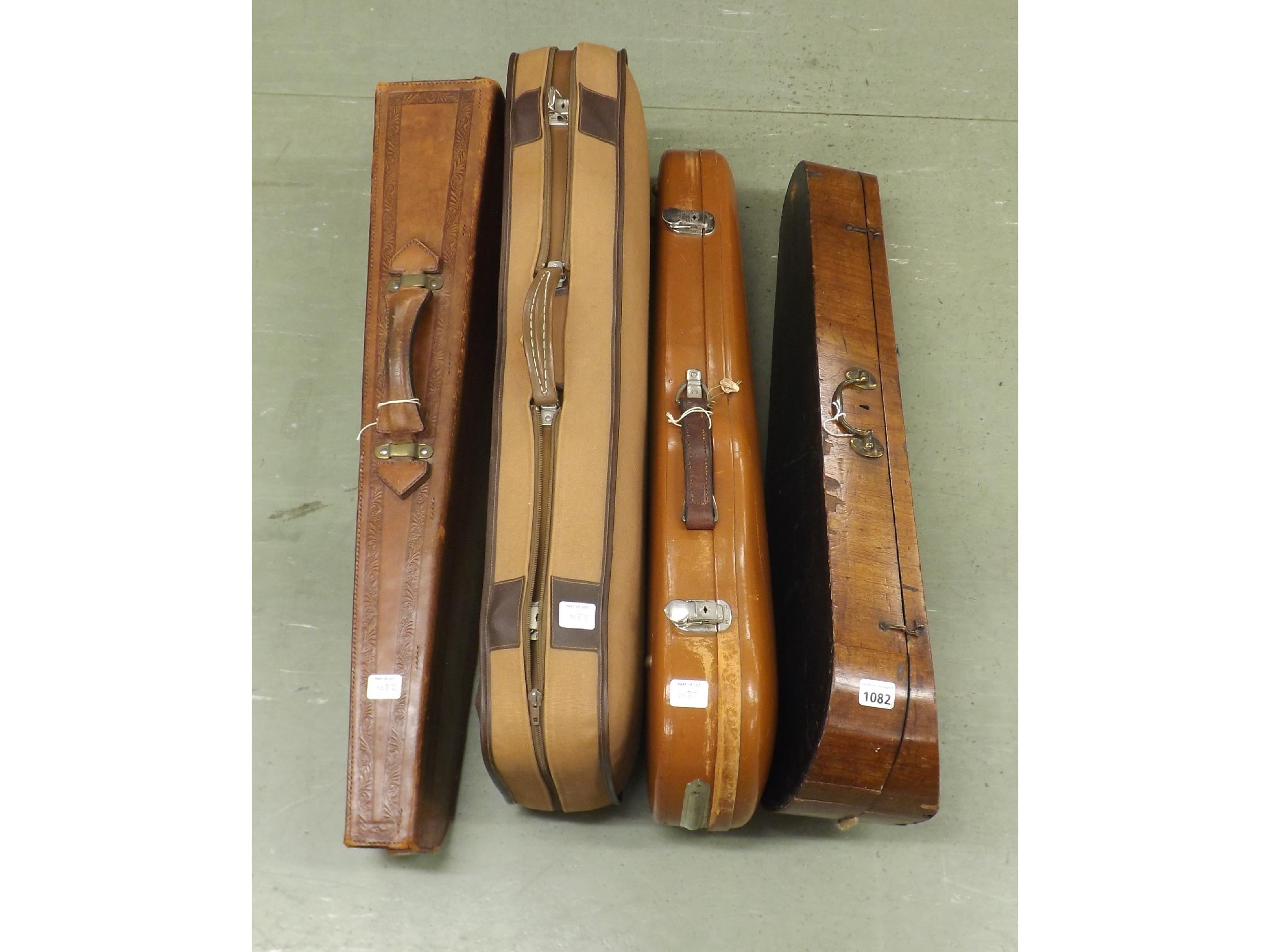 Appraisal: Four good various violin cases