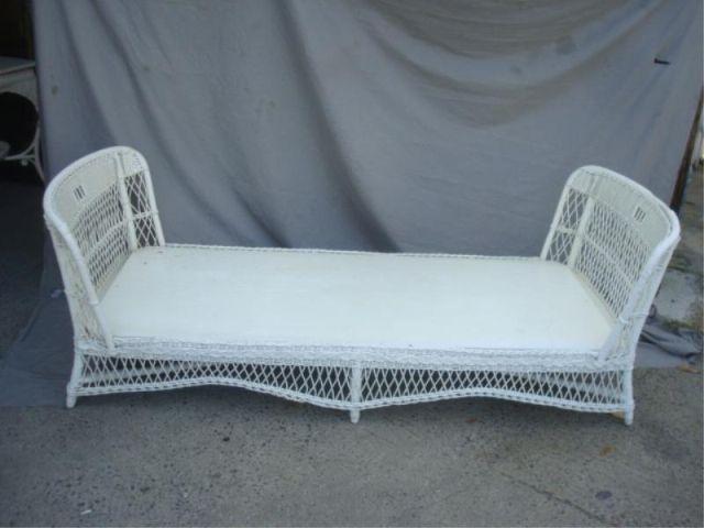 Appraisal: Wicker Day Bed From a North Bergen NJ estate Dimensions