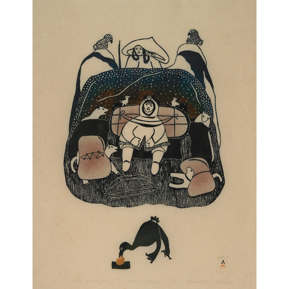 Appraisal: PITSEOLAK ASHOONA - E - Cape Dorset RESTING ON OUR