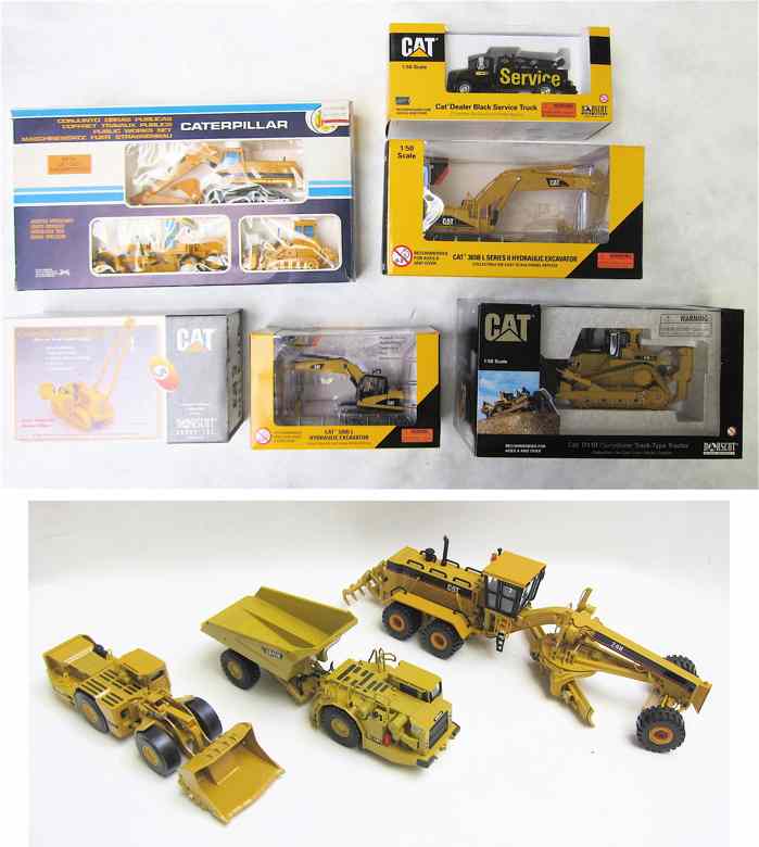 Appraisal: TEN DIECAST SCALE MODELS OF CATERPILLAR EQUIPMENT Norscot B L