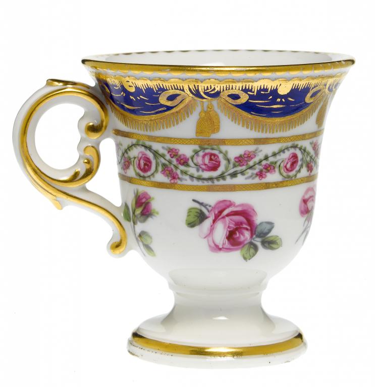 Appraisal: A DERBY ICE CUP of bell shape painted by William