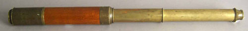 Appraisal: Brass and mahogany telescope th c signed Dolland London