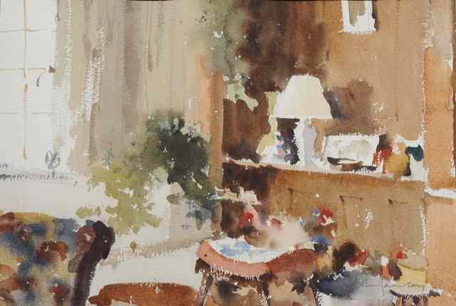 Appraisal: John Yardley British b Interior signed watercolour x Provenance Purchased