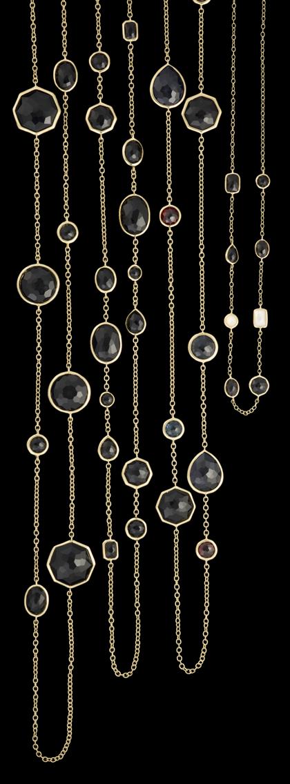 Appraisal: Group of karat yellow gold and gem set necklaces Ippolita