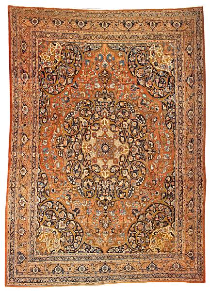 Appraisal: A Tabriz carpet Northwest Persia late th century size approximately