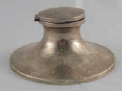 Appraisal: A silver capstan inkwell Birmingham cm diameter Ht cm