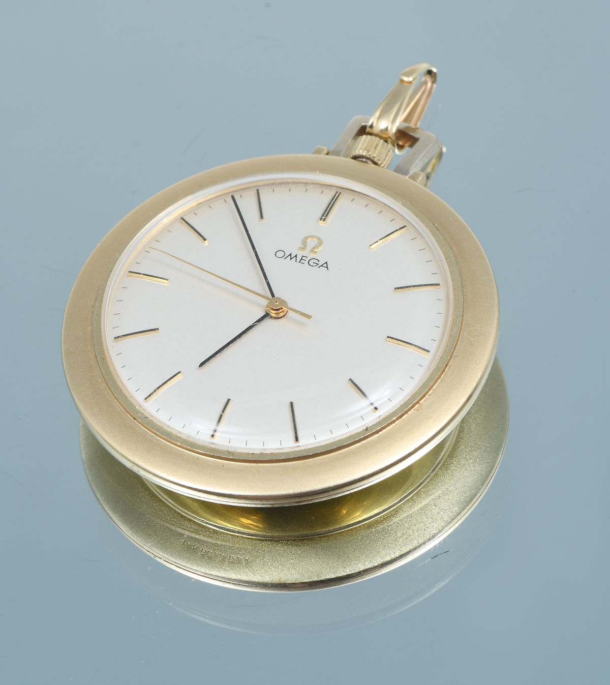 Appraisal: OMEGA K J OPEN FACE POCKET WATCH Tasteful refined K