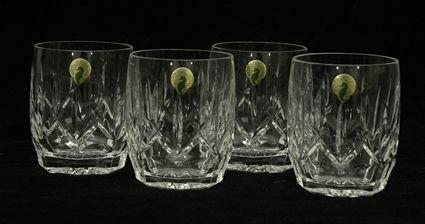 Appraisal: Set of Four Waterford Cut-Glass Tumblers Each in in diam