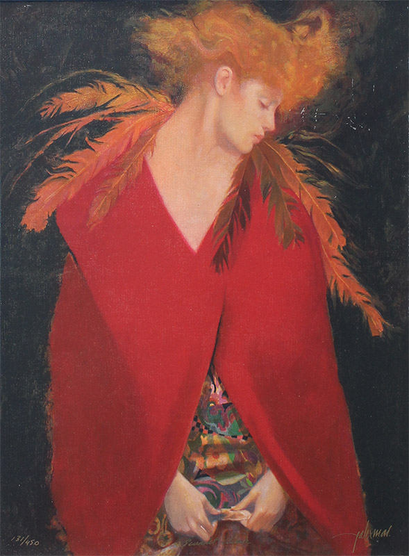 Appraisal: MAS Felix Spanish - ''Scarlet Cloak'' Serigraph '' x ''