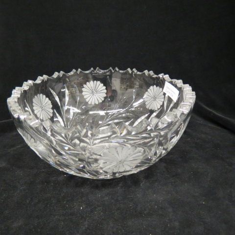 Appraisal: Cut Glass Bowl floral excellent