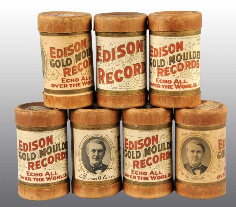 Appraisal: Lot of Edison Records Description Black wax Two minutes Condition