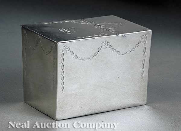 Appraisal: A George III Sterling Silver Tea Caddy maker TW London