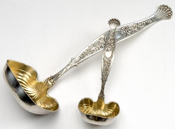 Appraisal: WHITING SILVER Hyperion soup ladle with a gravy ladle both