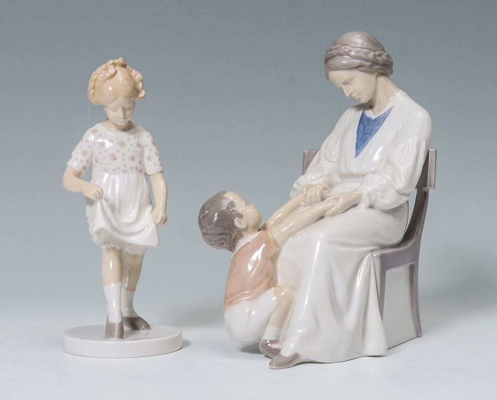 Appraisal: PIECE BING GRONDAHL PORCELAIN FIGURES To include ''Dickie's Mama'' marked