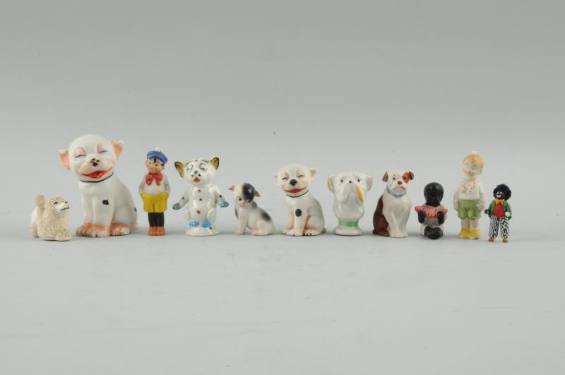 Appraisal: Lot Of Assorted Ceramic Bisque Figures This lot includes several