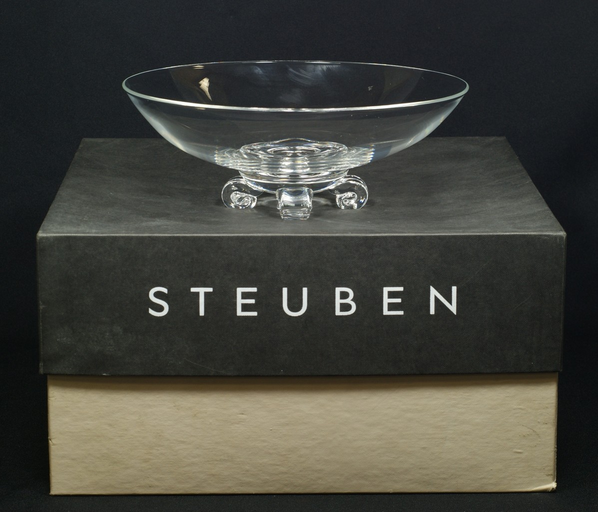 Appraisal: Steuben crystal round footed bowl d h no damage with