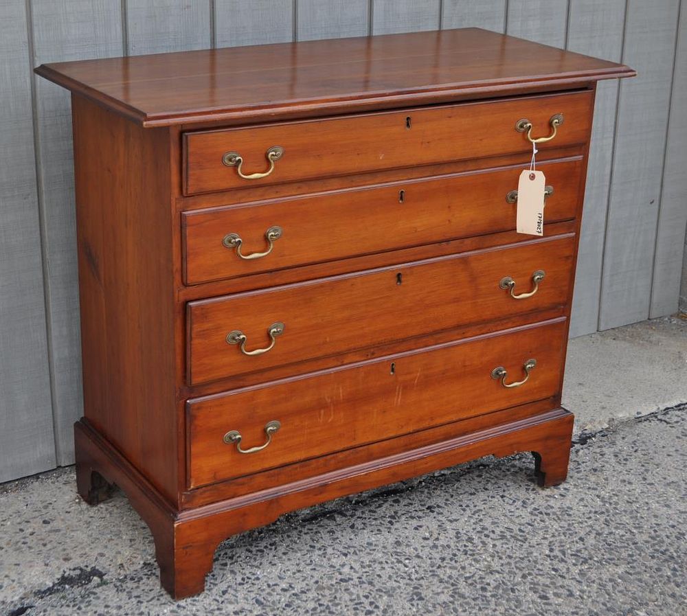 Appraisal: CT Cherrywood Chippendale Four Drawer Chest high long deep Edge