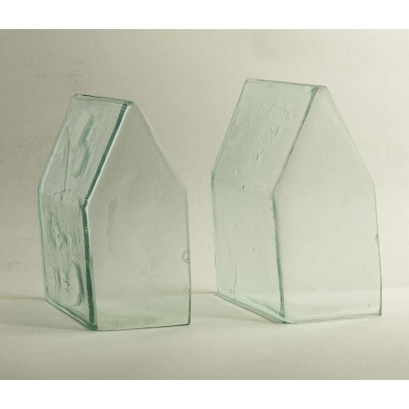 Appraisal: Art Glass House Carol Lawton Standing art glass house irregular