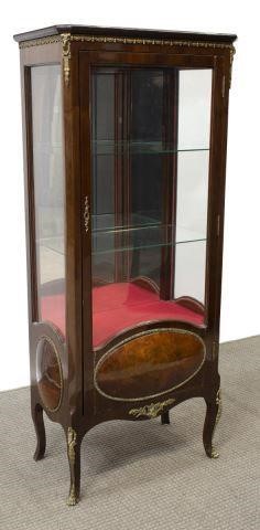 Appraisal: Louis XV style vitrine th c gilt metal mounted case