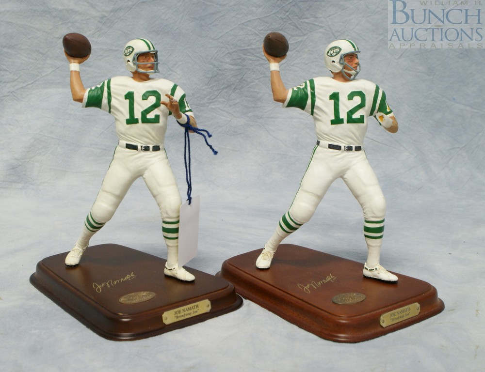 Appraisal: Danbury Mint Joe Namath NY Jets football figures tallest