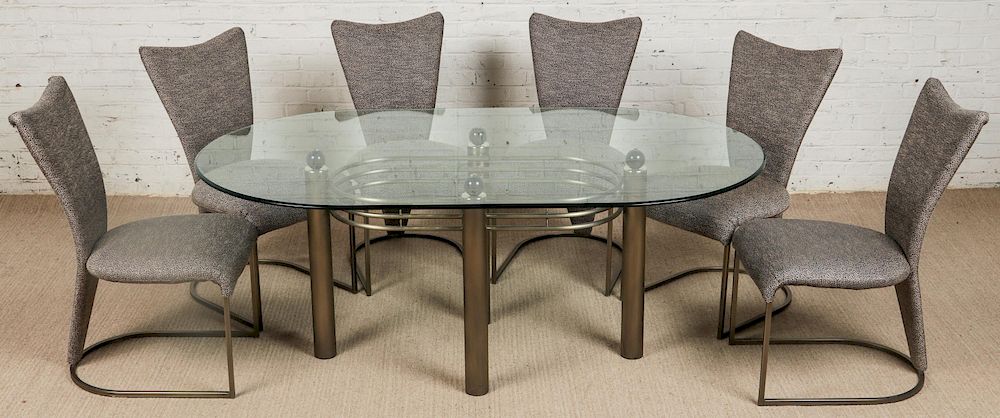 Appraisal: DIA Modern Dining Room Set Table and Chairs Design Institute