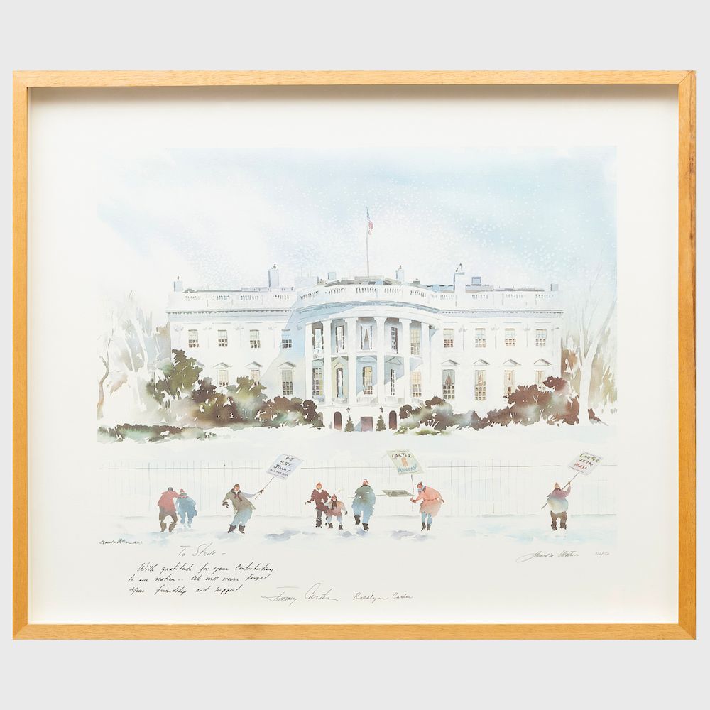 Appraisal: Howard N Watson b The White House Photomechanical reproduction on