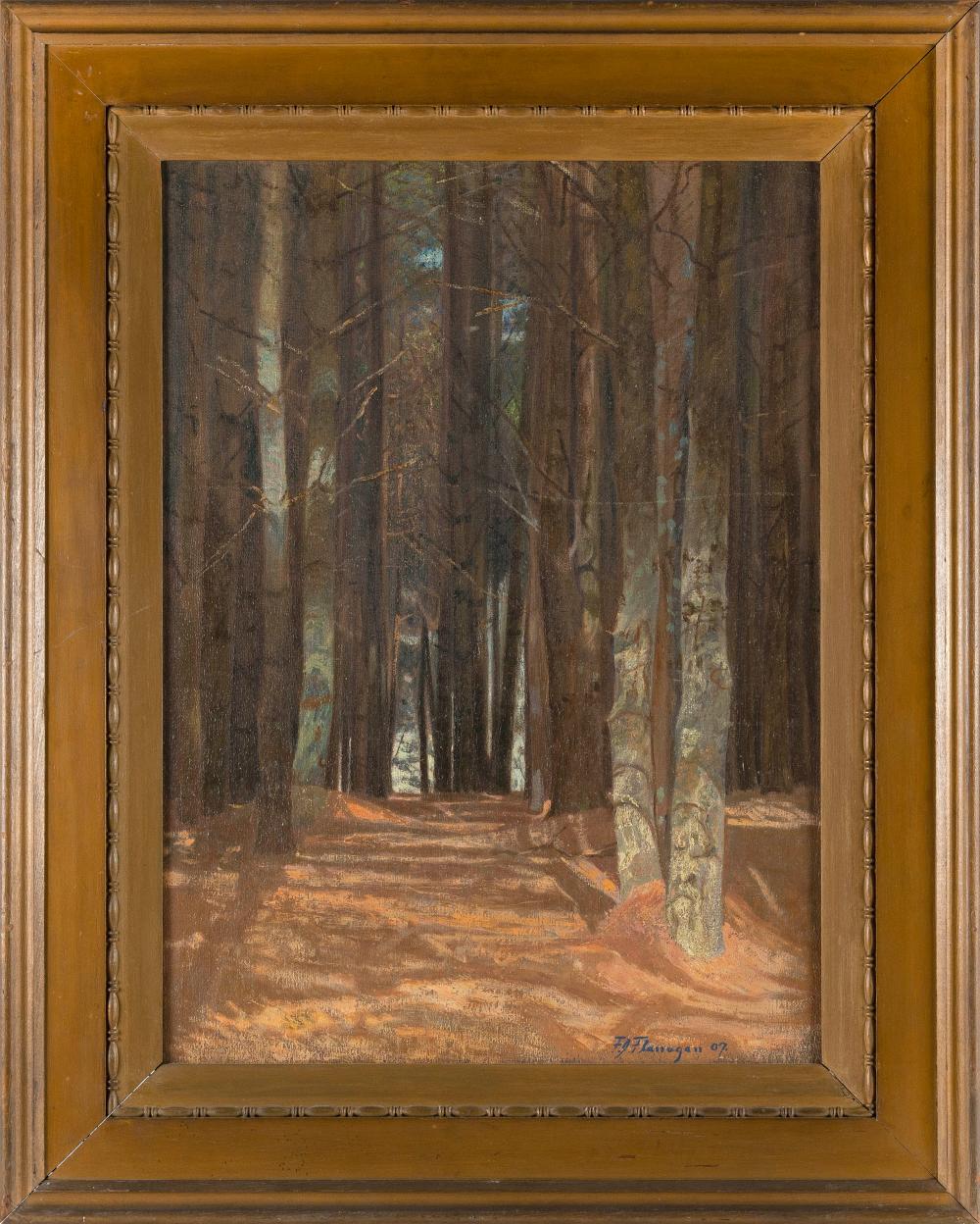 Appraisal: FRANCIS J FLANAGAN MASSACHUSETTS NEW HAMPSHIRE FRANCE - FOREST INTERIOR