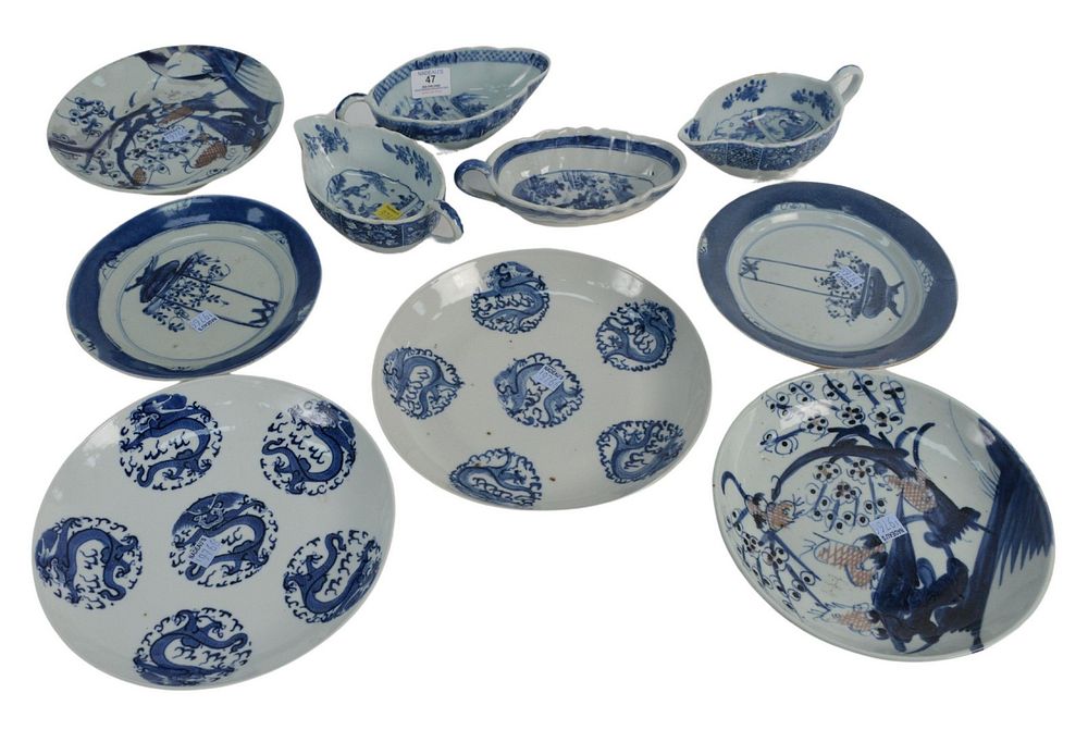 Appraisal: Group of Blue and White Chinese Porcelain to include three