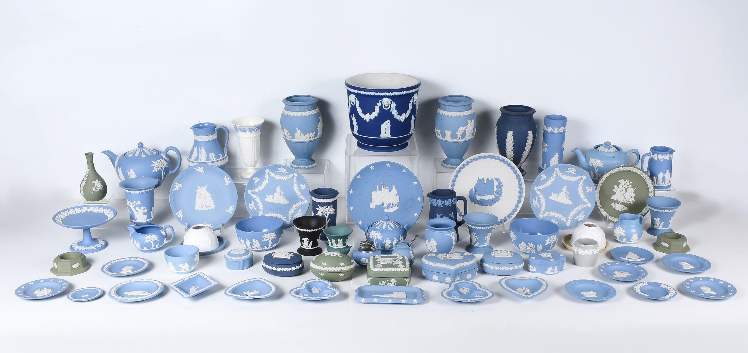 Appraisal: PC WEDGWOOD JASPERWARE COLLECTION Comprised of different forms patterns and